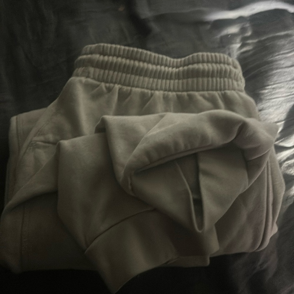 Pants light creamy grey whiteish brand- aesthetic works dri more